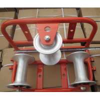 Aluminum Nylon Wheels Triple Cable Roller, Cable Pulley Tools